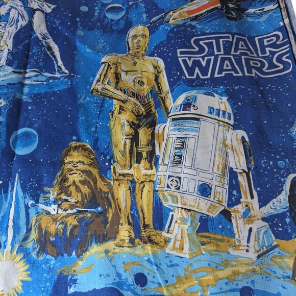 Twin Size Vintage 1977 Star Wars Flat Sheet - Picture 1 of 11